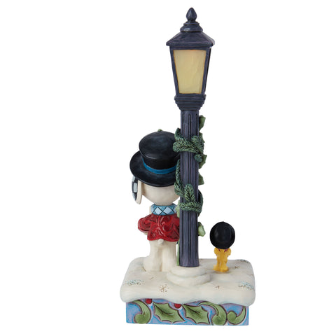 Snoopy and Woodstock Lamp Post Figurine Jim Shore   