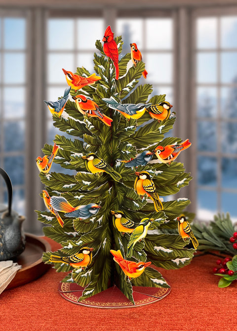 Winter Bird Tree Holiday Decor Freshcut Paper   