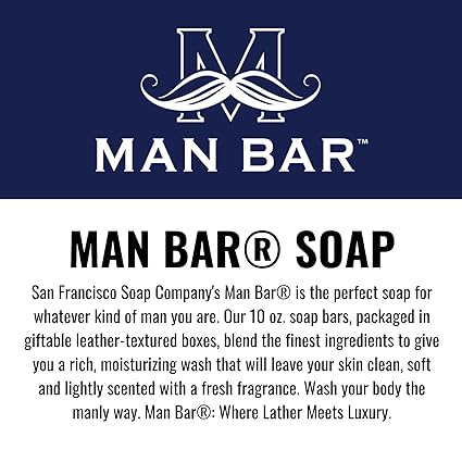 10 oz Man Bar Soap by San Francisco Soap Co.  San Francisco Soap Co.   