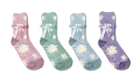 2-Pair Soft Daisy Therapeutic Spa Socks  Mirabeau   