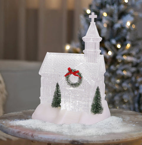 9.5" Christmas Church Glitter Lantern Glitter Lantern Opportunities   