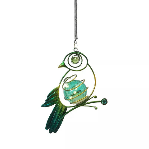 Solar Hanging Garden Friend - Blue Green Bird Gerson