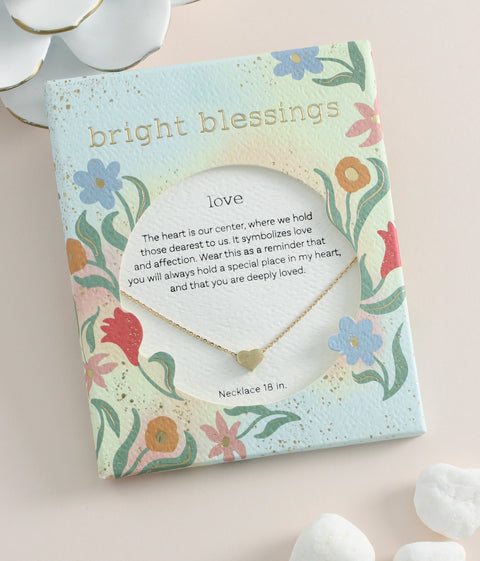 Bright Blessings Gold Love Necklace Jewelry Periwinkle   