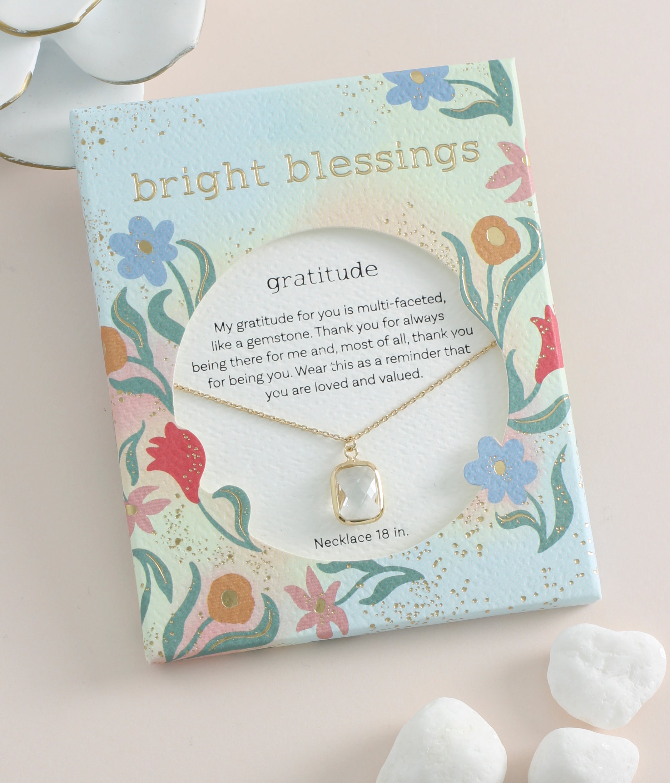 Bright Blessings Gold Gratitude Necklace – Little Green Apple