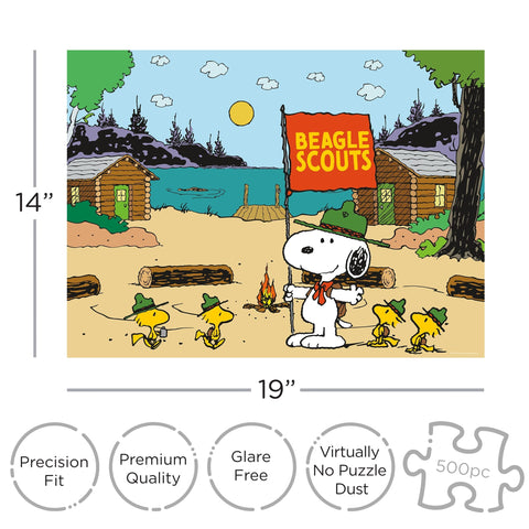 Peanuts Beagle Scouts 500 Piece Jigsaw Puzzle  Aquarius Puzzles   