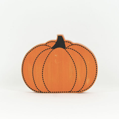 Reversible Wood Shape Pumpkin Halloween Décor Adams & Co   