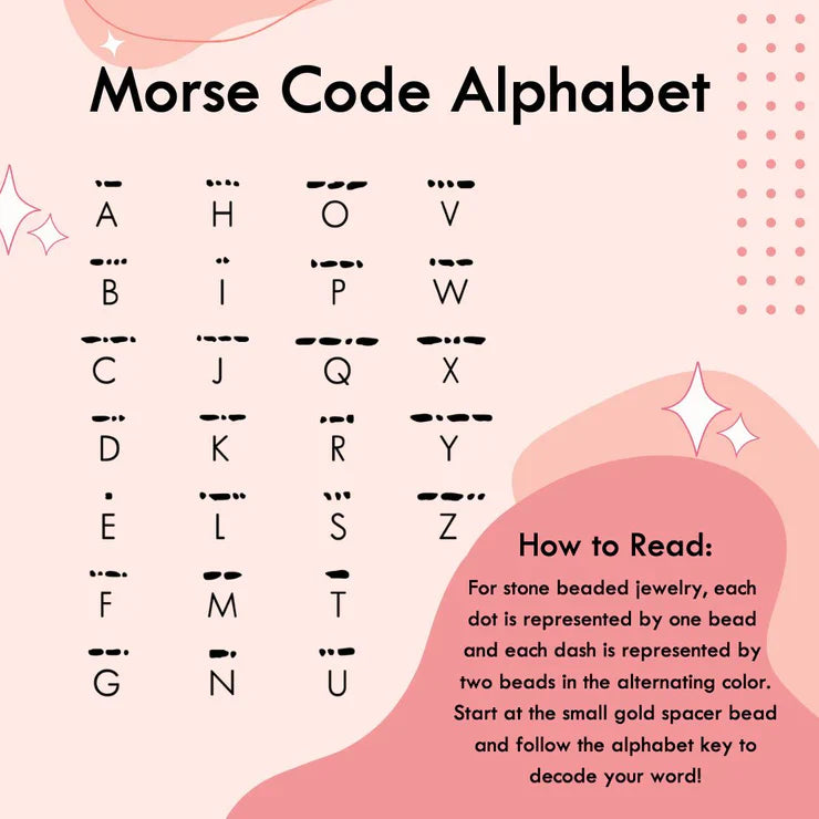Mother Morse Code Bracelet Pink Bracelet ETHICGOODS   