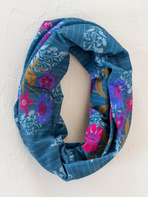 Full Boho Bandeau® Headband - Block Stamp Indigo Natural Life