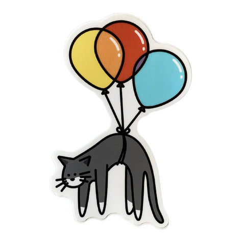 Cat with Balloon Sticker  Stickers Northwest   