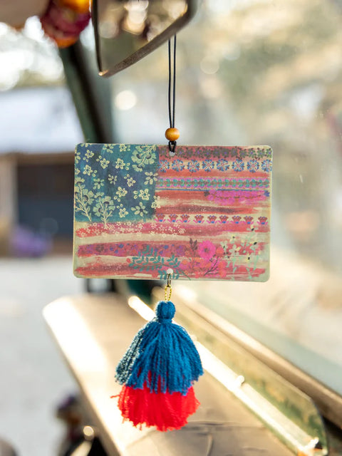 Car Air Freshener - American Flag Natural Life