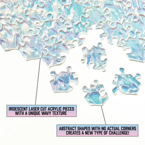 The Clearly Impossible Puzzle - Crystal Edition Iridescent Irregular Textured Puzzle 161 Pieces Jigsaw Puzzle The Clearly Impossible Puzzle