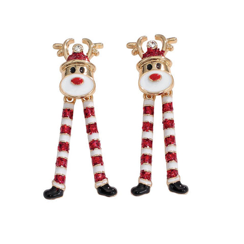 Dancing Rudolph Earrings Earrings Periwinkle   