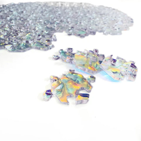 The Clearly Impossible Puzzle - Crystal Edition Iridescent Irregular Textured Puzzle 161 Pieces Jigsaw Puzzle The Clearly Impossible Puzzle