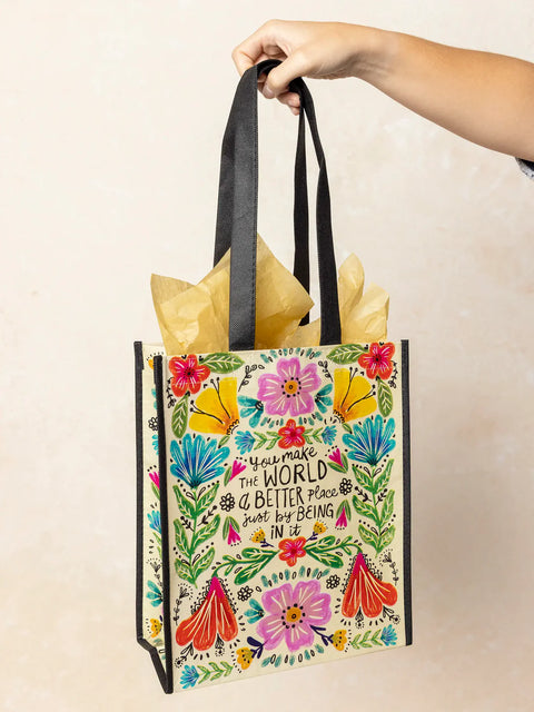 Large Happy Bag - You Make the World a Better Place Natural Life