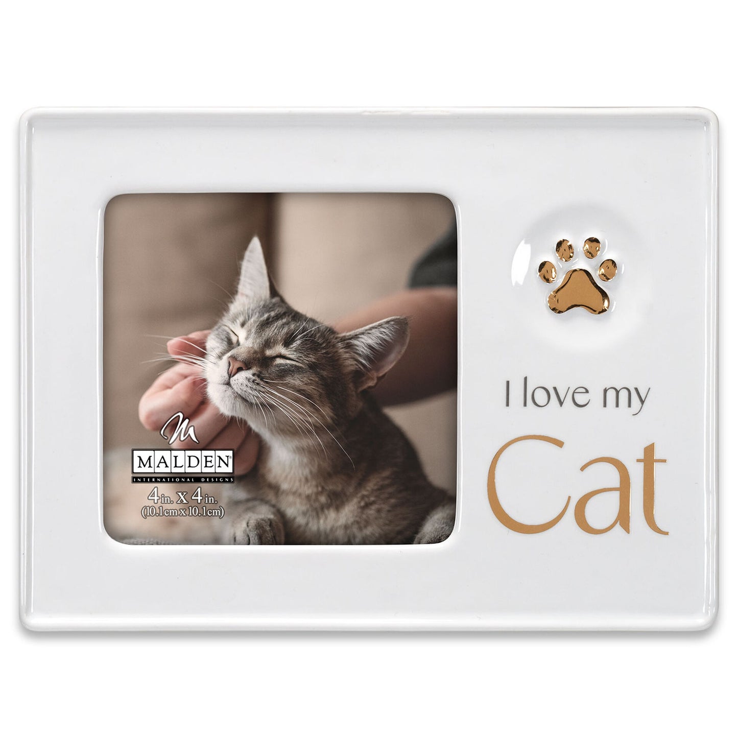 I Love My Cat Ceramic Picture Frame, 4x4 Picture Frame Malden Frames   