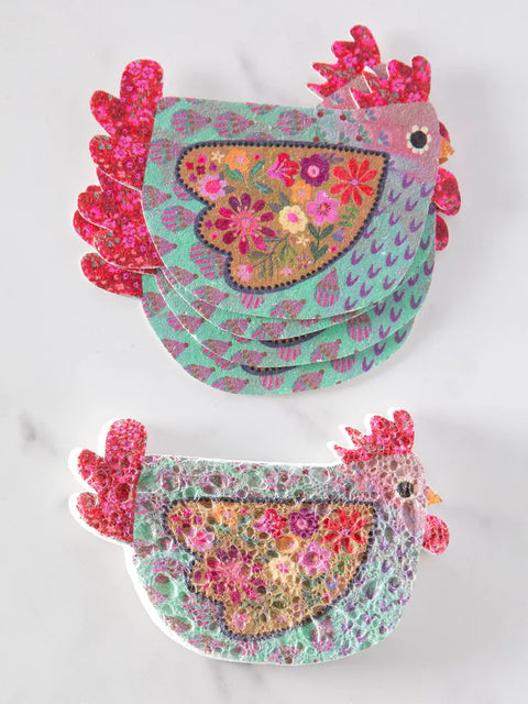 Chicken Puff Up Sponges, Set of 5 Natural Life