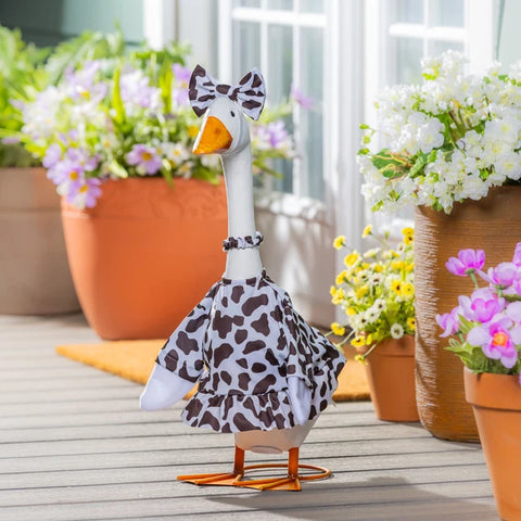Cow Print Porch Goose Outfit Evergreen