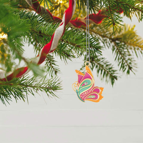 Mini Petite Paisley Butterfly Metal 2024 Hallmark Keepsake Ornament, 1.3” Hallmark Keepsake Ornament Hallmark   