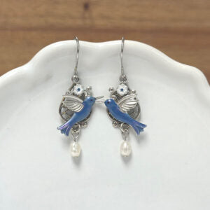 Hummingbird Earrings Jewelry Silver Forest   