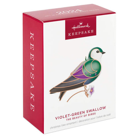 The Beauty of Birds Violet-Green Swallow Ornament Hallmark Keepsake Ornament Hallmark   