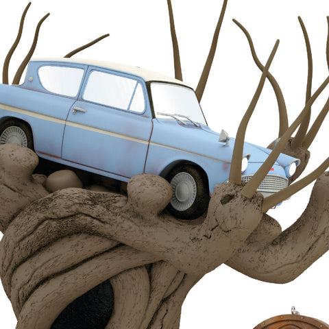 Harry Potter and the Chamber of Secrets™ Collection Flying Ford Anglia in the Whomping Willow™ Tree Topper With Light and Sound Hallmark Keepsake Ornament Hallmark   