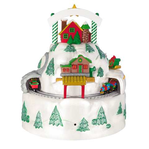 North Pole Village Tabletop Decoration With Light, Sound and Motion Hallmark Keepsake Ornament Hallmark   