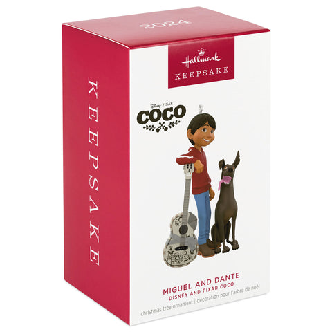 Disney/Pixar Coco Miguel and Dante 2024 Hallmark Keepsake Ornament Hallmark Keepsake Ornament Hallmark   