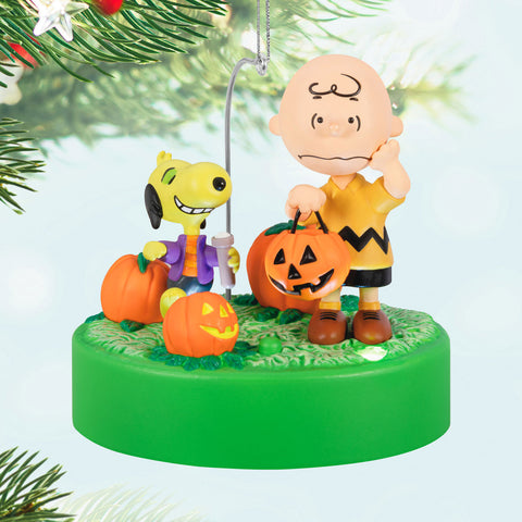 The Peanuts® Gang Trick-or-Treating Pals 2024 Hallmark Keepsake Ornament With Light and Sound Hallmark Keepsake Ornament Hallmark   