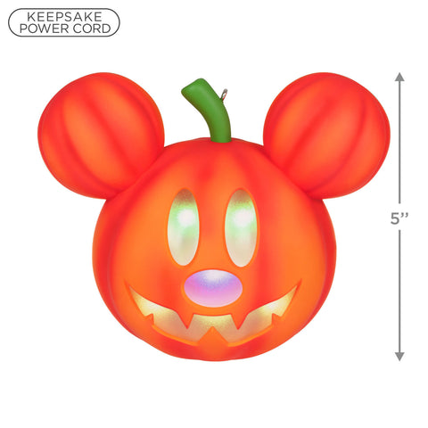 Disney Mickey Mouse Mysterious Mickey Jack-o'-Lantern  2024 Hallmark Keepsake Ornament With Light Hallmark Keepsake Ornament Hallmark   