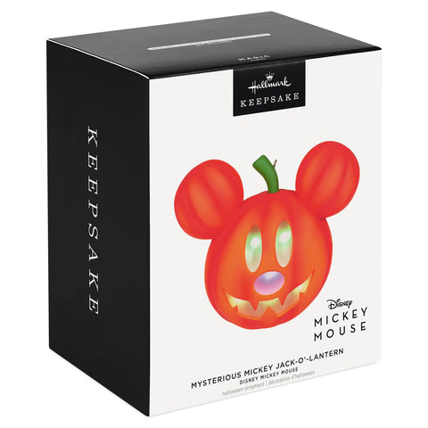 Disney Mickey Mouse Mysterious Mickey Jack-o'-Lantern  2024 Hallmark Keepsake Ornament With Light Hallmark Keepsake Ornament Hallmark   