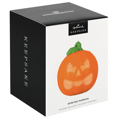 Spirited Pumpkin 2024 Hallmark Keepsake Ornament With Light and Sound Hallmark Keepsake Ornament Hallmark   