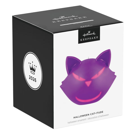 Hallmark Halloween Cat-itude Ornament With Light and Sound Hallmark