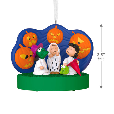 Hallmark The Peanuts® Gang 60th Anniversary Spooked Trick-or-Treaters Ornament With Light and Sound Hallmark