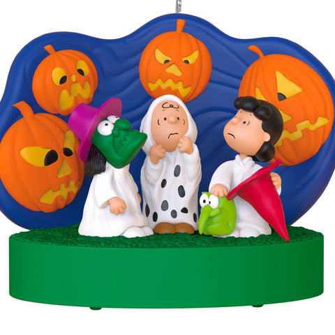 Hallmark The Peanuts® Gang 60th Anniversary Spooked Trick-or-Treaters Ornament With Light and Sound Hallmark