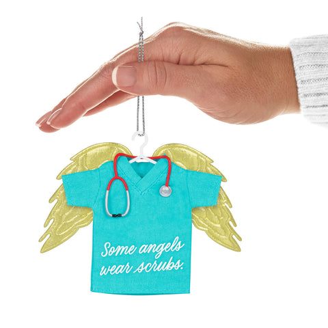 Some Angels Wear Scrubs 2024 Hallmark Keepsake Ornament Hallmark Keepsake Ornament Hallmark   