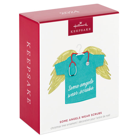 Some Angels Wear Scrubs 2024 Hallmark Keepsake Ornament Hallmark Keepsake Ornament Hallmark   