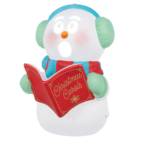 Caroling Snowman Musical 2024 Hallmark Keepsake Ornament With Light Hallmark Keepsake Ornament Hallmark Default Title  