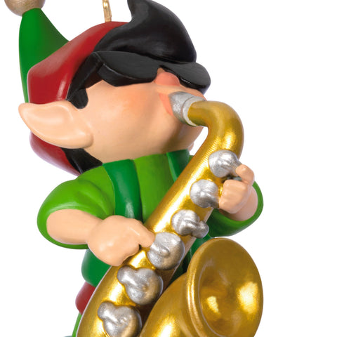 North Pole Tree Trimmers Band Collection Stuey On Sax Musical 2024 Hallmark Keepsake Ornament With Light Hallmark Keepsake Ornament Hallmark   