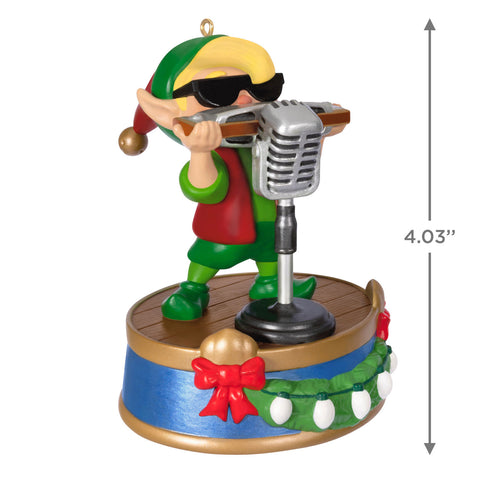 North Pole Tree Trimmers Band Collection Hank On Harmonica Musical 2024 Hallmark Keepsake Ornament With Light Hallmark Keepsake Ornament Hallmark   