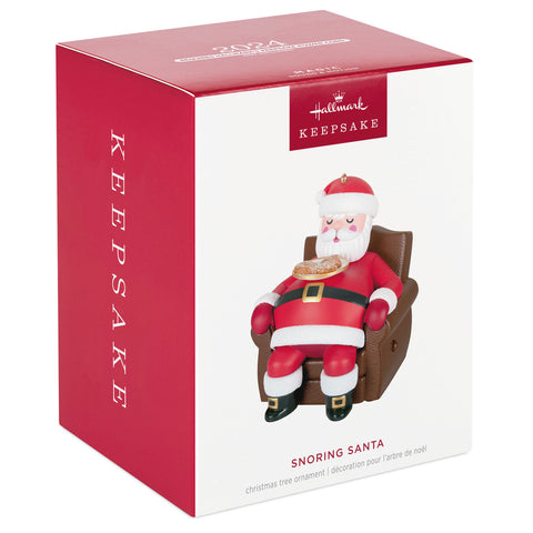 Snoring Santa 2024 Hallmark Keepsake Ornament With Sound and Motion Hallmark Keepsake Ornament Hallmark   