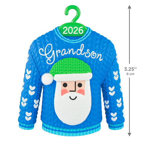 Hallmark Grandson Santa Sweater 2026 Ornament Hallmark