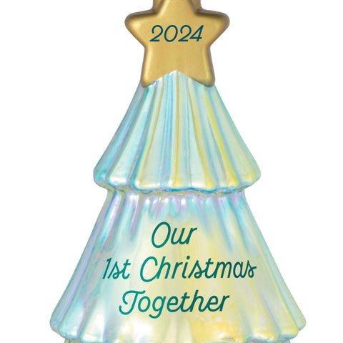 Our First Christmas Together 2024 Glass 2024 Hallmark Keepsake Ornament Hallmark Keepsake Ornament Hallmark   