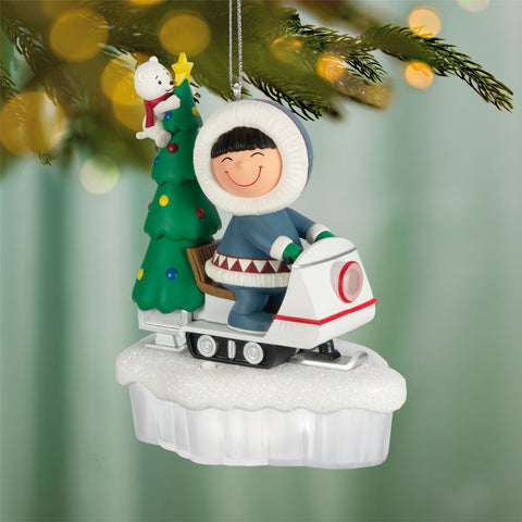 Hallmark Frosty Friends Tree Delivery Ornament With Light Hallmark