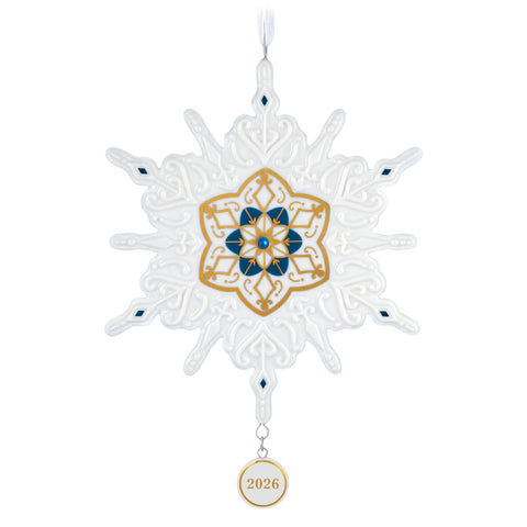 Hallmark Snowflake 2026 Porcelain Ornament Hallmark
