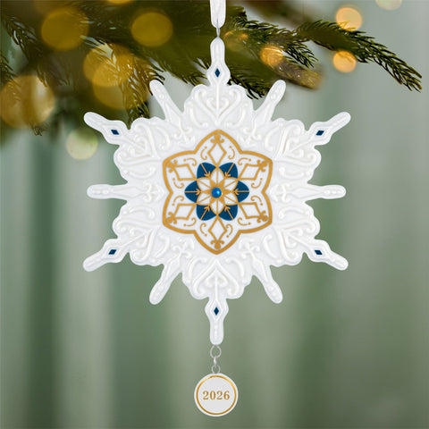 Hallmark Snowflake 2026 Porcelain Ornament Hallmark