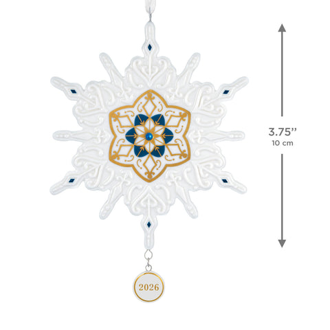 Hallmark Snowflake 2026 Porcelain Ornament Hallmark