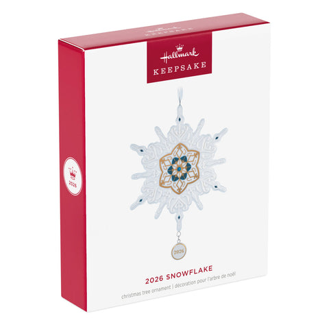 Hallmark Snowflake 2026 Porcelain Ornament Hallmark