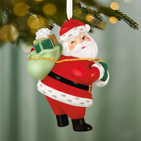Hallmark Vintage Santa Porcelain Ornament Hallmark