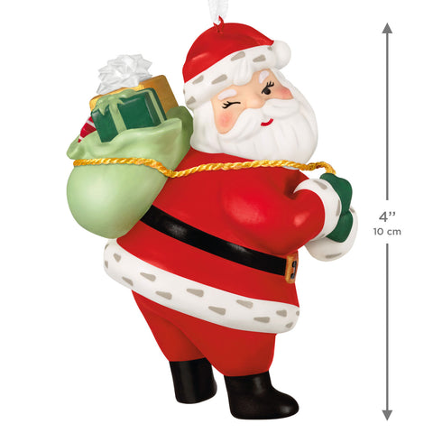 Hallmark Vintage Santa Porcelain Ornament Hallmark