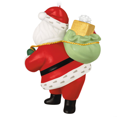 Hallmark Vintage Santa Porcelain Ornament Hallmark